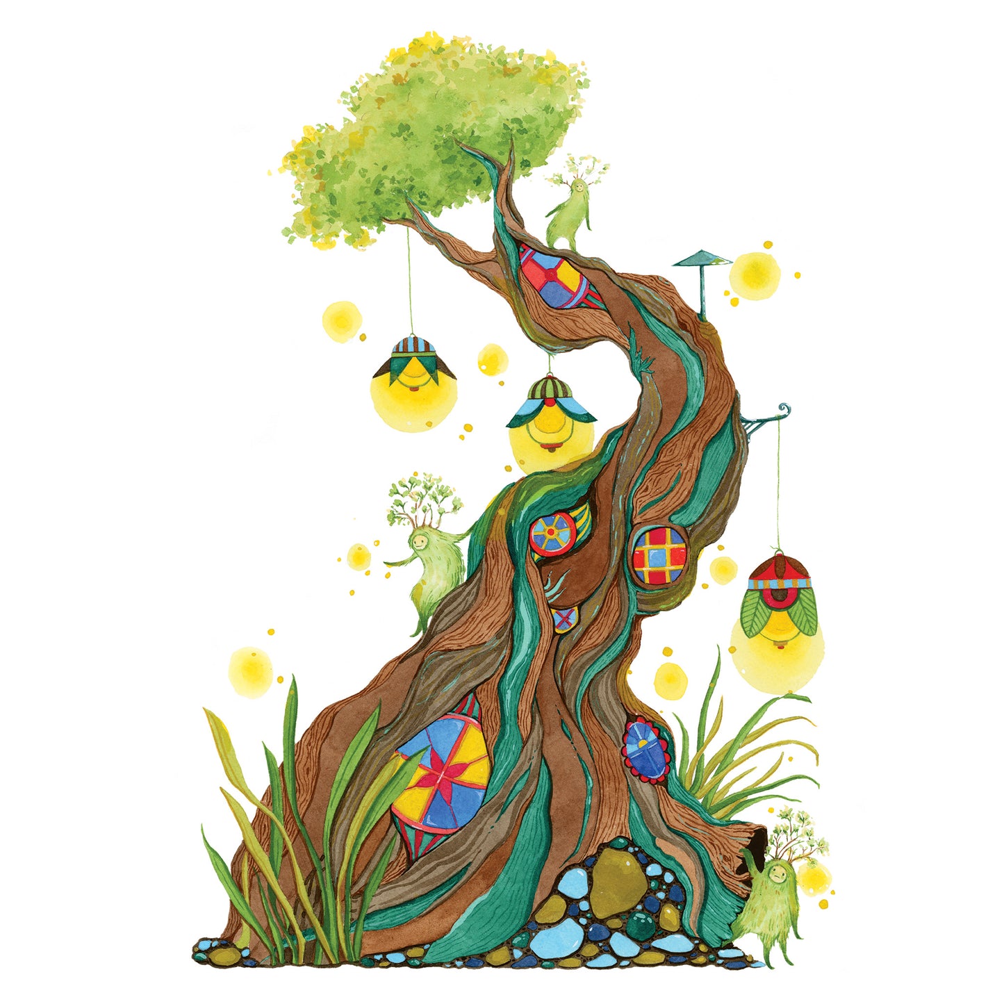 Stained Glass Treehouse 10x14 B-grade Print