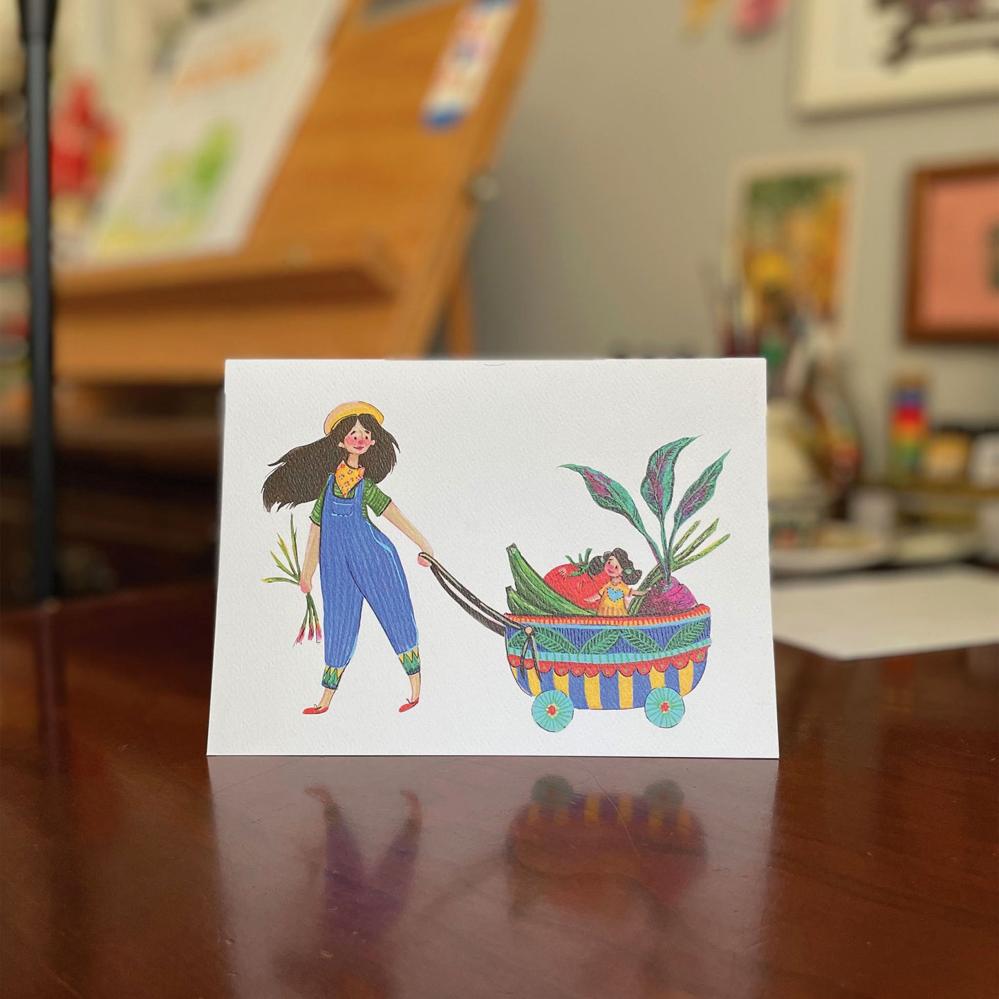 Veggie Helper and Child Greeting Card