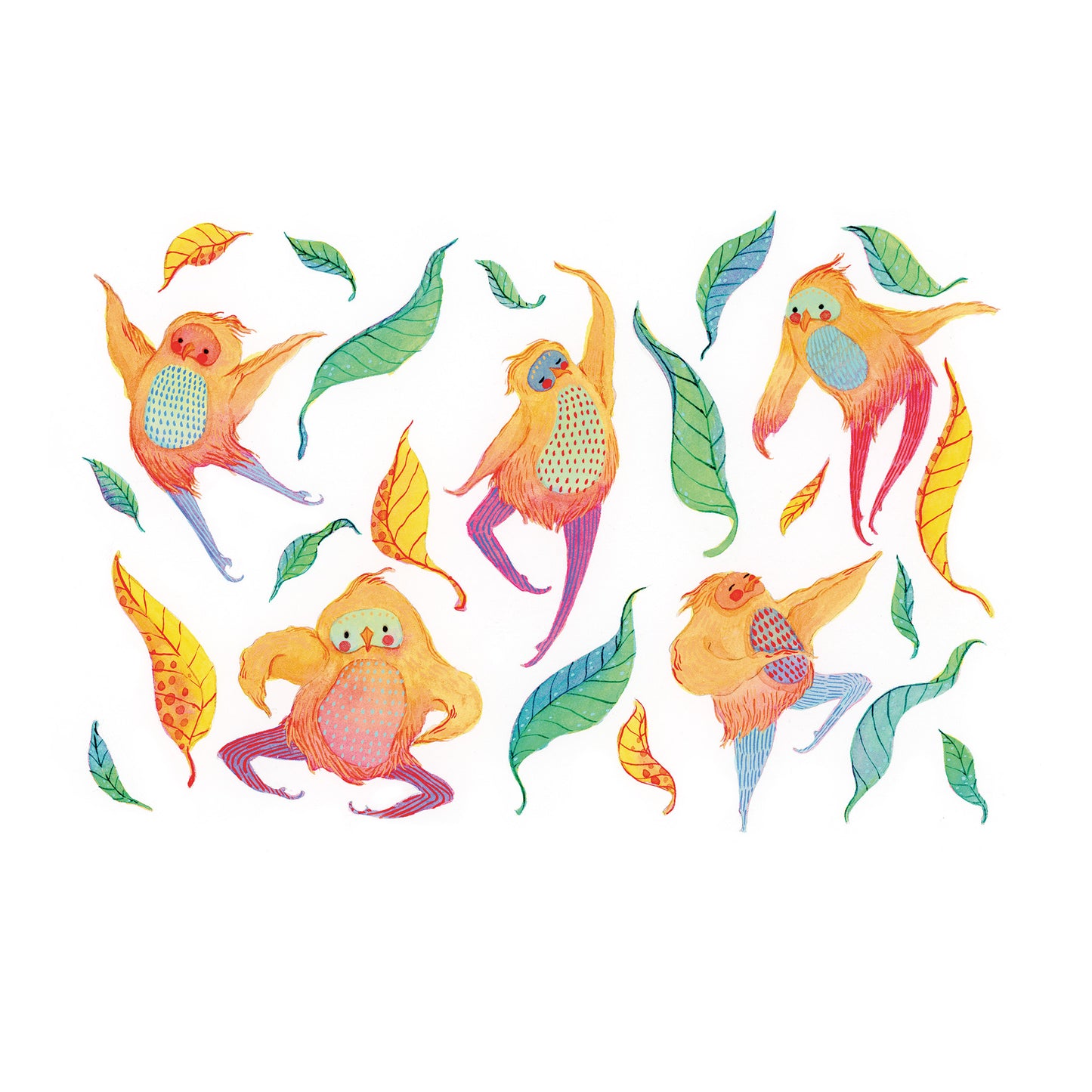 Owl Ballet 8x10 Print